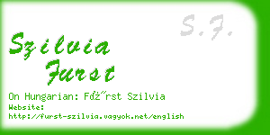 szilvia furst business card